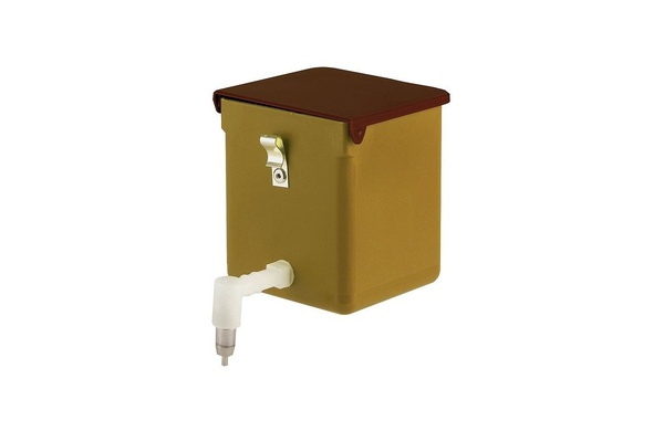 Napáječka pro králíky s nerezovým niplem, hnědá, 1000 ml